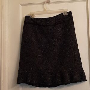 Rave sparkly black and white ruffled skirt